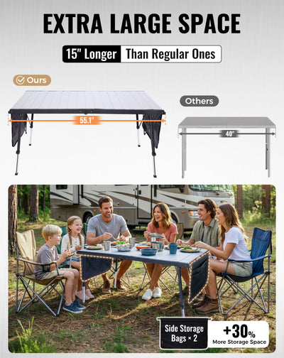 KingCamp GRANITE Adjustable Aluminum Table with Carrying Bag