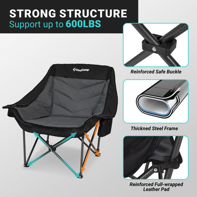 KingCamp CANNA C10 PLUS Oversized Padded Camping Chair