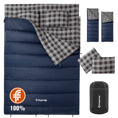 KingCamp SNOWFLAKE 300 Flannel Double Sleeping Bag
