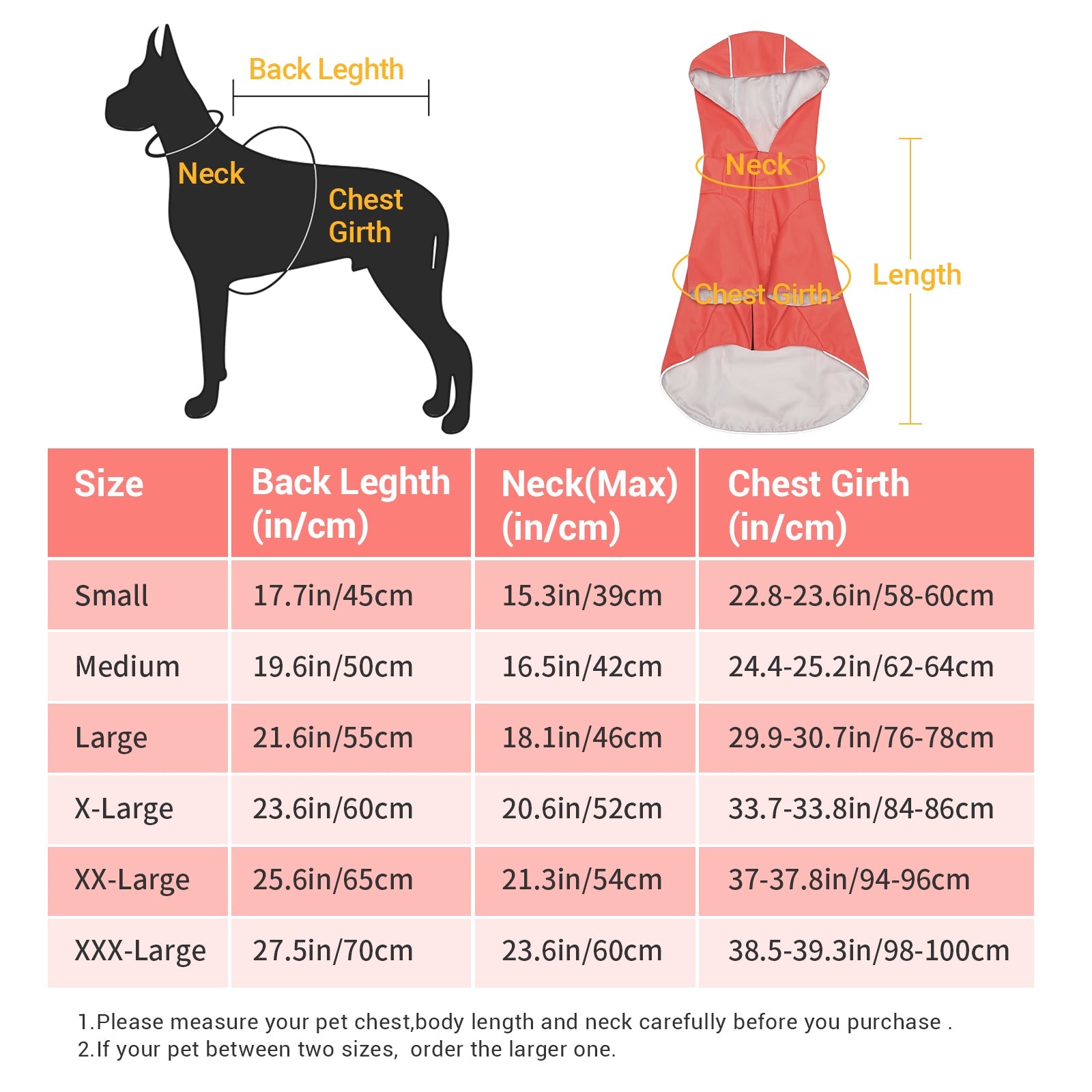 KingCamp PETS Dog Raincoat XXXL