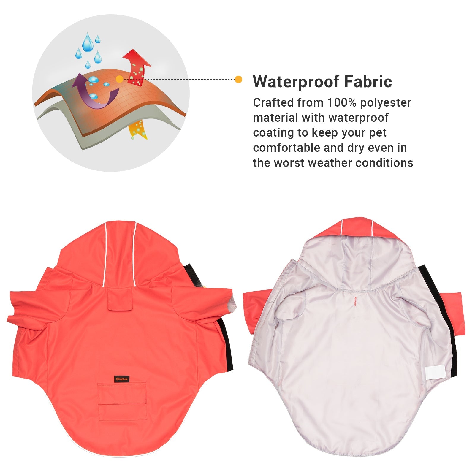 KingCamp PETS Dog Raincoat XXXL