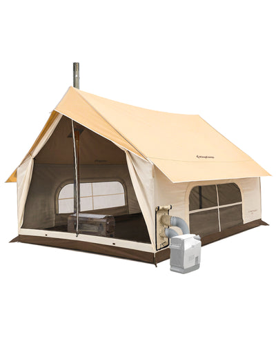 justcamp tents KingCamp MOUNTAIN IN C5 Cabin Tent with Stove Jack Green