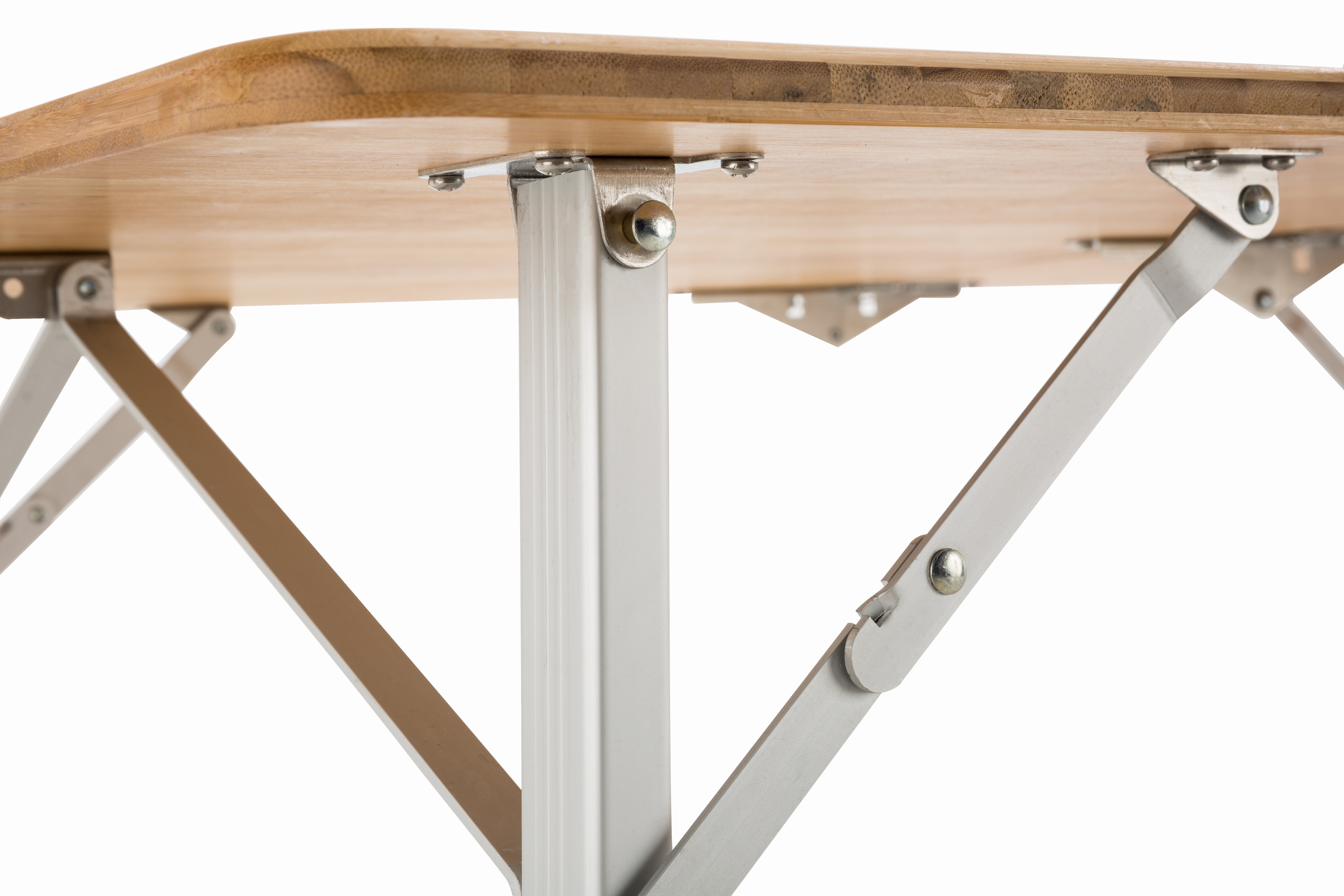 KingCamp 6-Person Bamboo Folding Table | Adjustable Height 47
