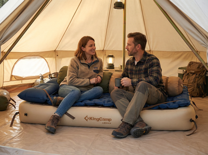 KingCamp Sleeping Bundle: 2-in-1 Air Pad & Mattress Frame Pack