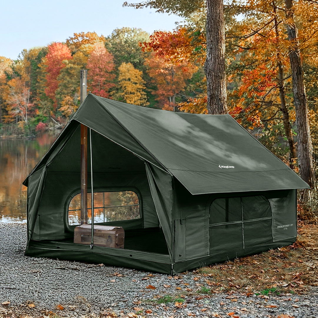 KingCamp 4-Season Cabin Tent with Stove (Size L) Bundle – KingCamp Outdoors
