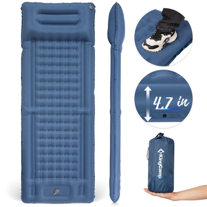 KingCamp DELUXE 12 Air Mattress with Built-in Foot Pump
