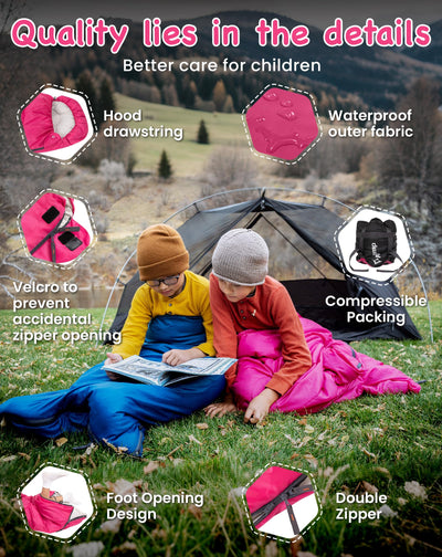 KingCamp Oasis 250S+ Kids Flannel Sleeping Bag