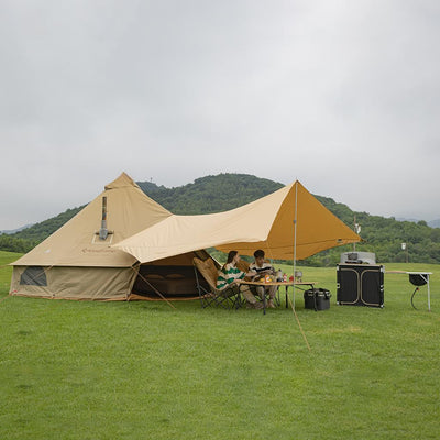 KingCamp 4-Season Khan 340GSM TC Canvas Bell Tent-13ft/16.4ft