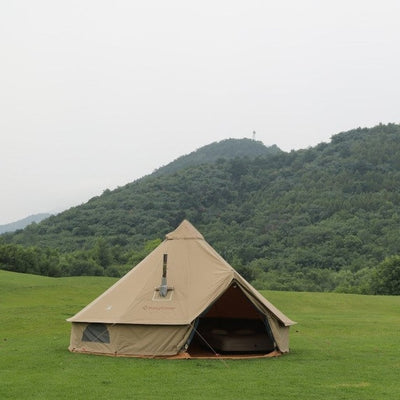 KingCamp 4-Season Khan 340GSM TC Canvas Bell Tent-13ft/16.4ft