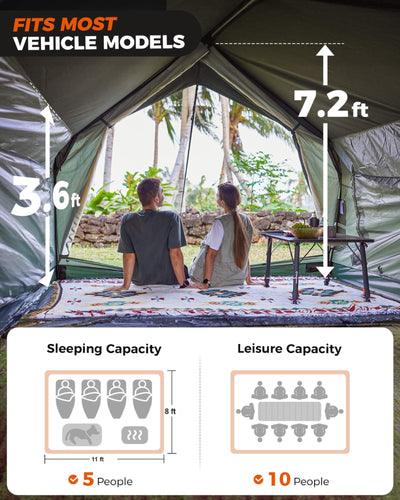 KingCamp MOUNTAIN IN C2 Cabin Tent with Stove Jack