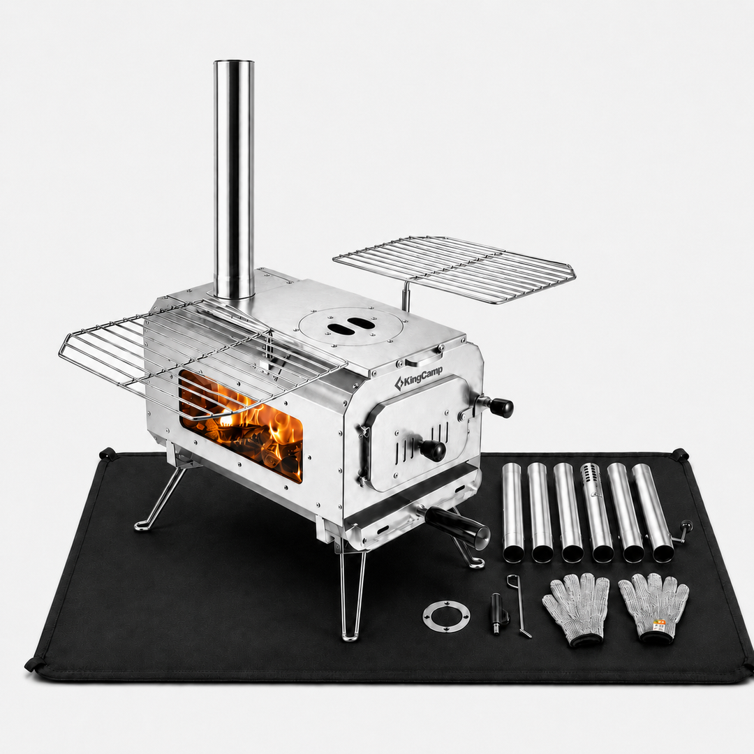 KingCamp Surefire Wood Tent Stove Large | Stainless Steel Glamping