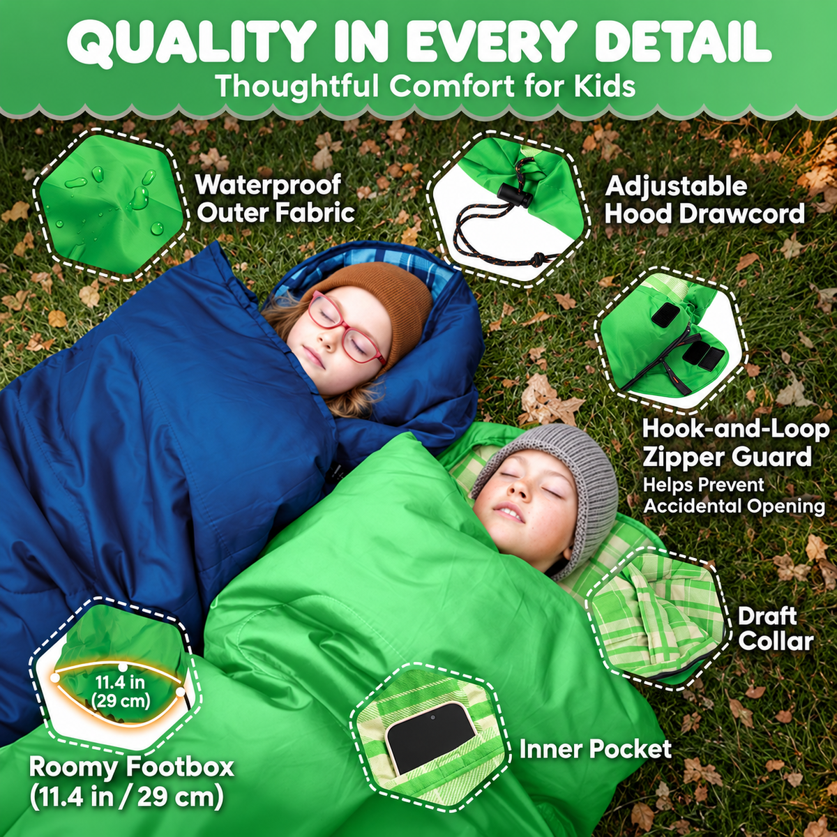 KingCamp Treck 300S+ Kid’s Mummy Sleeping Bag