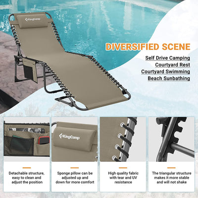 KingCamp BERLIN Classic Adjustable Cot Lounge Chair