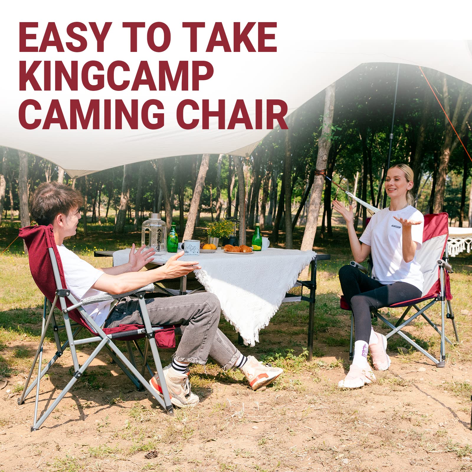 KingCamp Camping Hard Armchair Set of 2