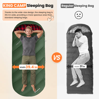 KingCamp Plus Size 3-4 Season Sleeping Bag