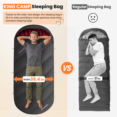 KingCamp Plus Size 3-4 Season Sleeping Bag