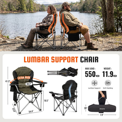 KingCamp Lumbar Support Oversized Camping Chair