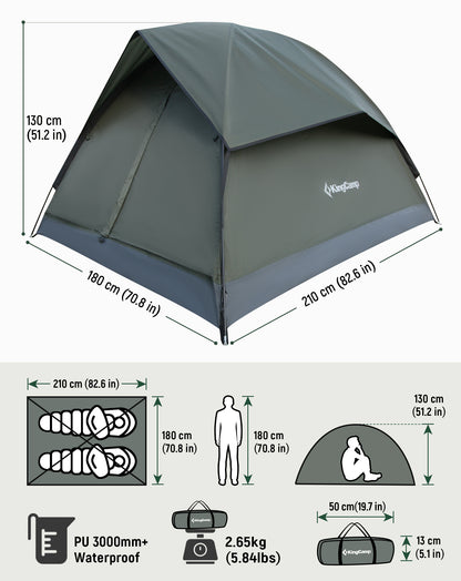 KingCamp Lightweight 2-Person Backpacking Tent