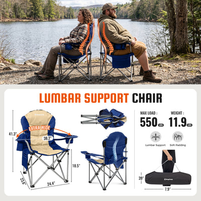 KingCamp Lumbar Support Oversized Camping Chair