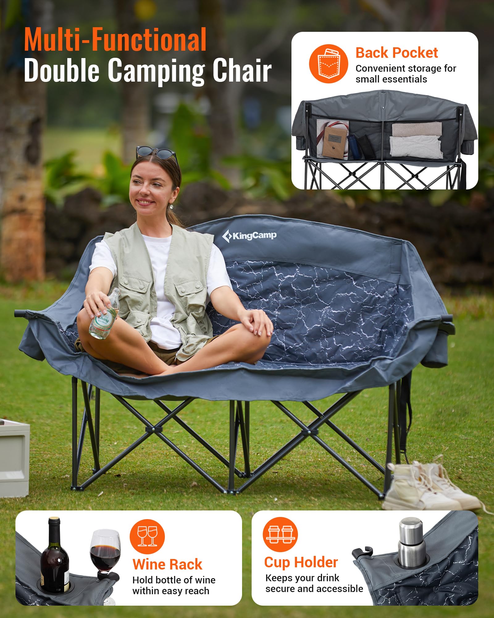 KingCamp Oversize Double Camping Loveseat