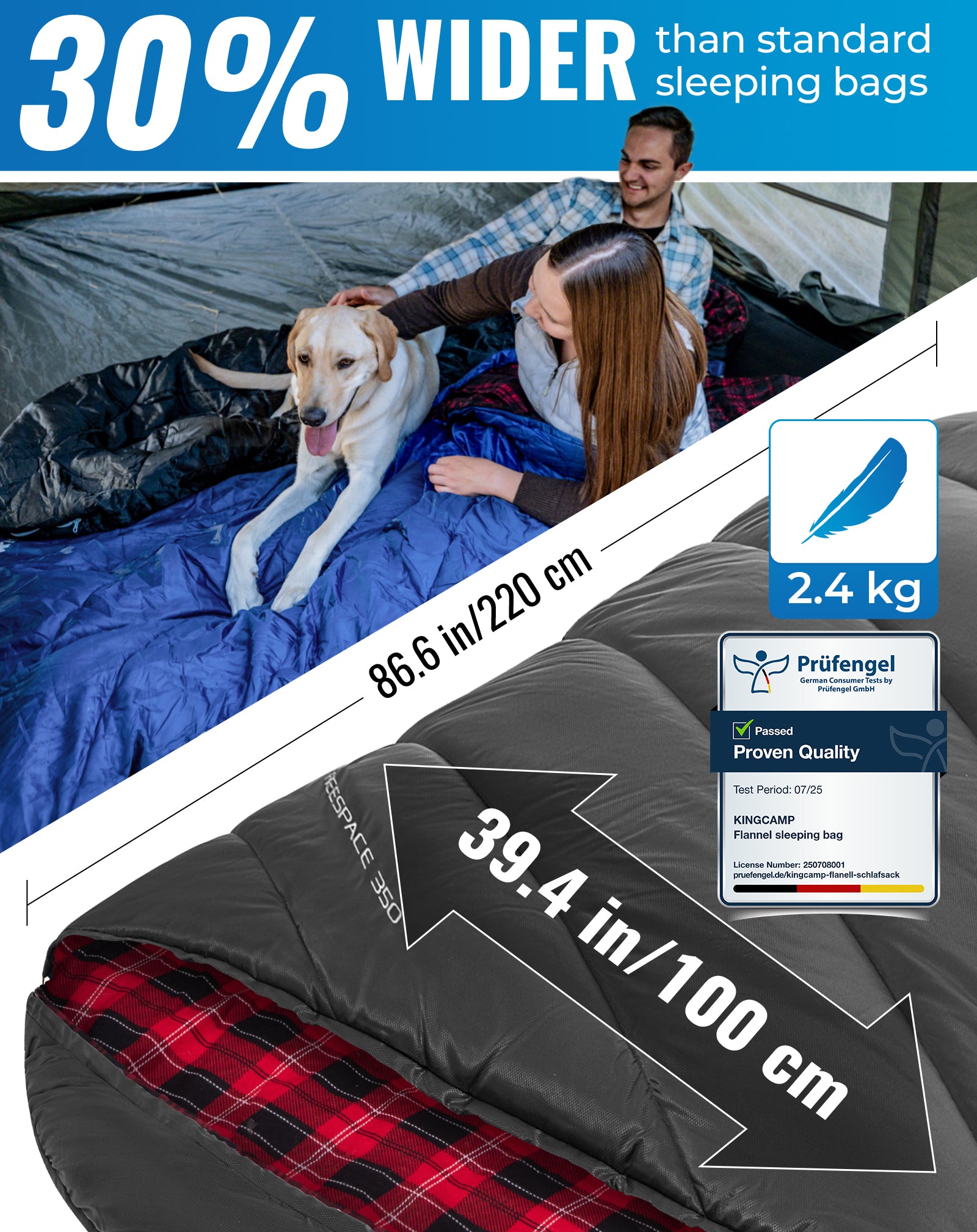 KingCamp Plus Size 3-4 Season Sleeping Bag