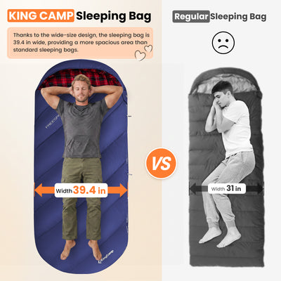KingCamp Plus Size 3-4 Season Sleeping Bag
