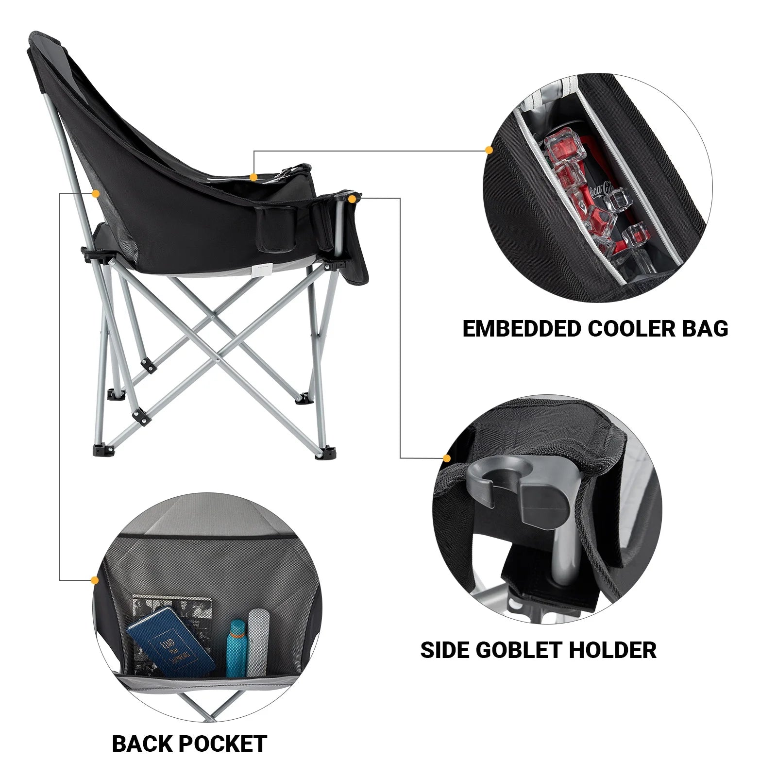 KingCamp CANNA C10 Oversized Padded Sofa Moon Chair