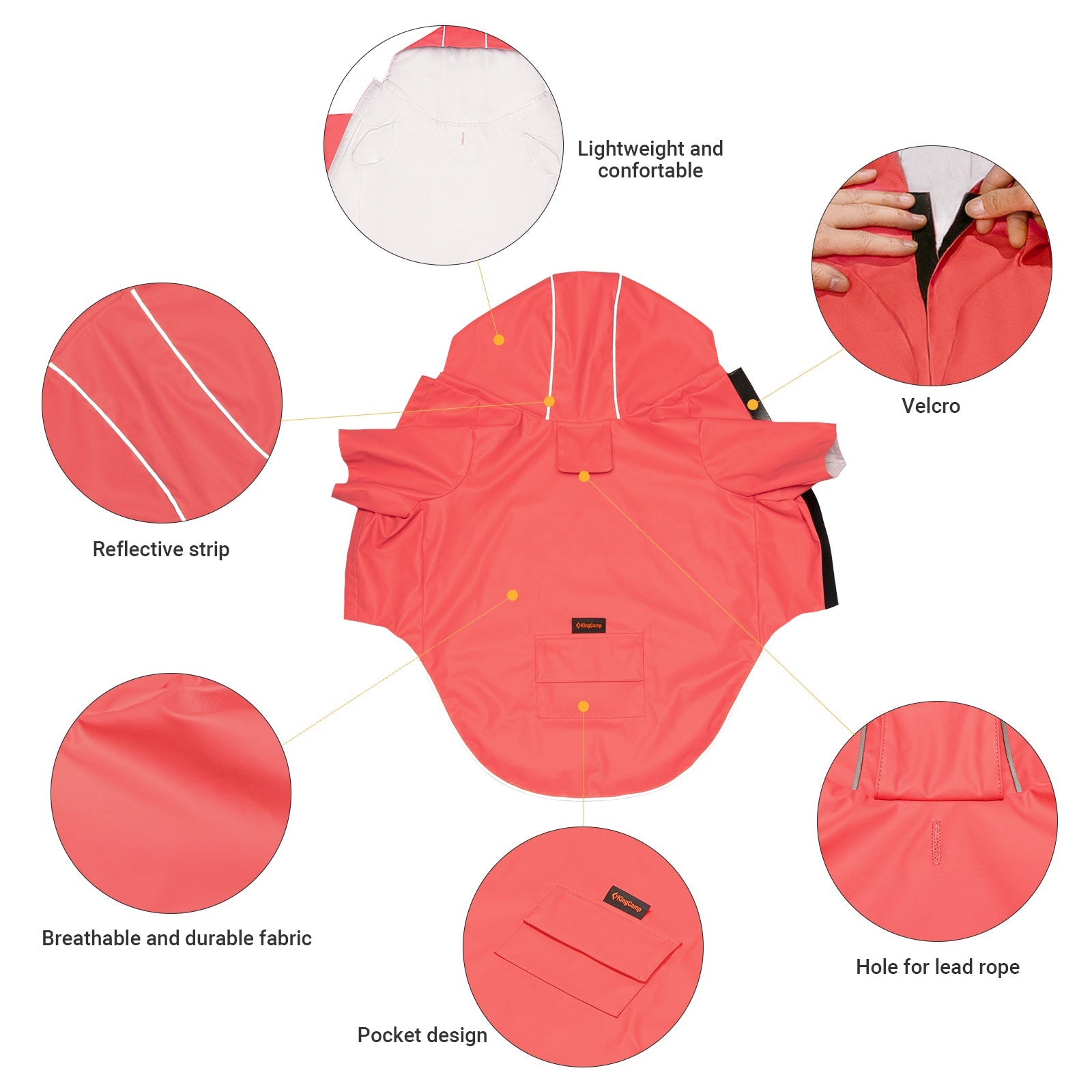 KingCamp PETS Dog Raincoat XXXL