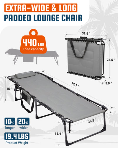 KingCamp Magnolia B40 Oversized Padded Lounge Chair