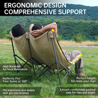 KingCamp LEMON C20 Oversized Padded Double Butterfly Chair