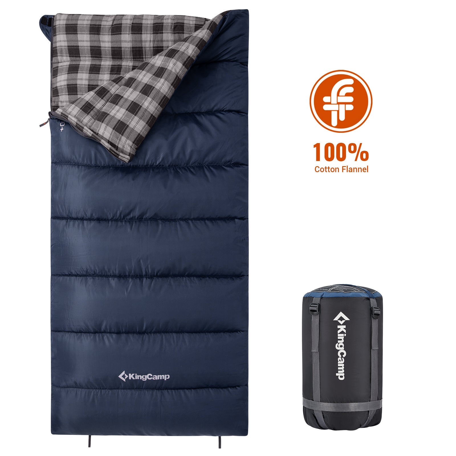 KingCamp SNOWFLAKE 400 Flannel Single Sleeping Bag