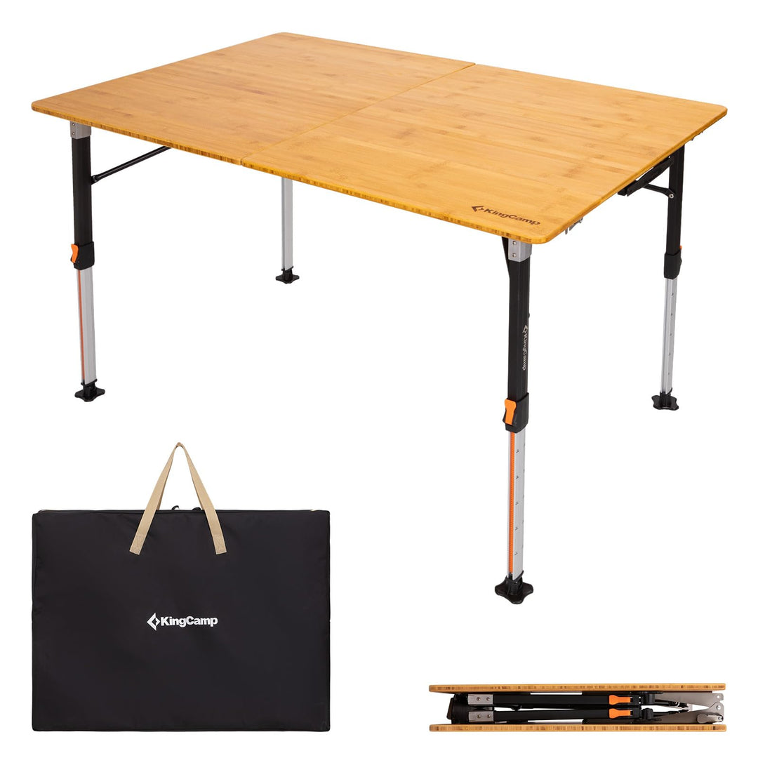 KingCamp BAMBOO Folding Camping Table Pro 80*60