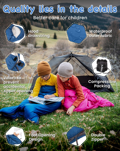 KingCamp Oasis 250S+ Kids Flannel Sleeping Bag