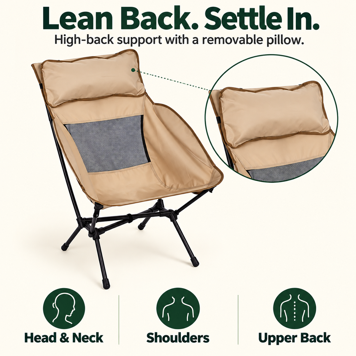 KingCamp BALSA C10 Lightweight High-Back Aluminum Chair