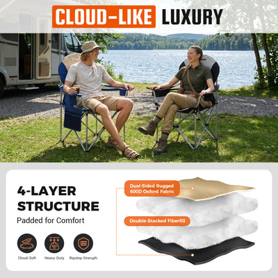 KingCamp Lumbar Support Oversized Camping Chair