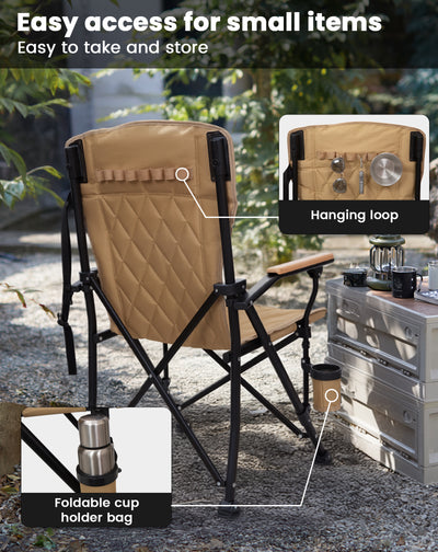KingCamp GUAVA Padded High Back Folding Chair