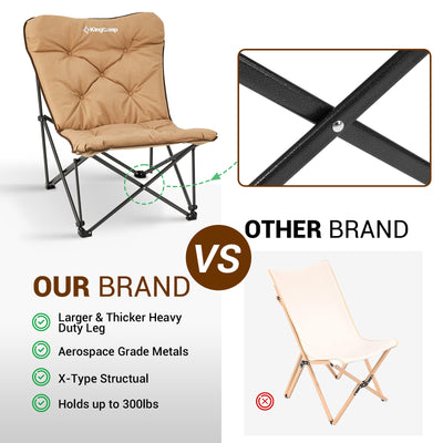 KingCamp LEMON C10 Oversized Padded Butterfly Chair