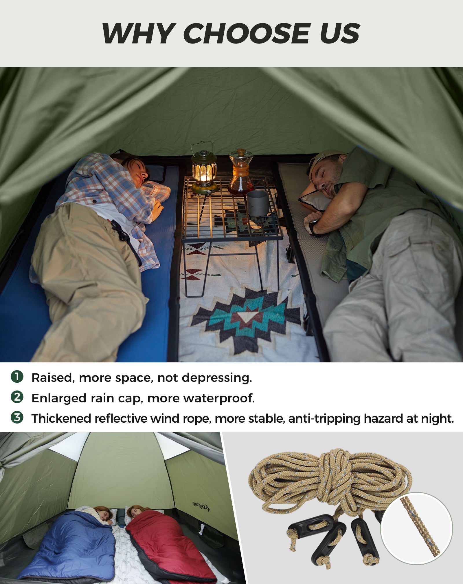 KingCamp 2-Person Lightweight Backpacking Tent | PU 3000mm