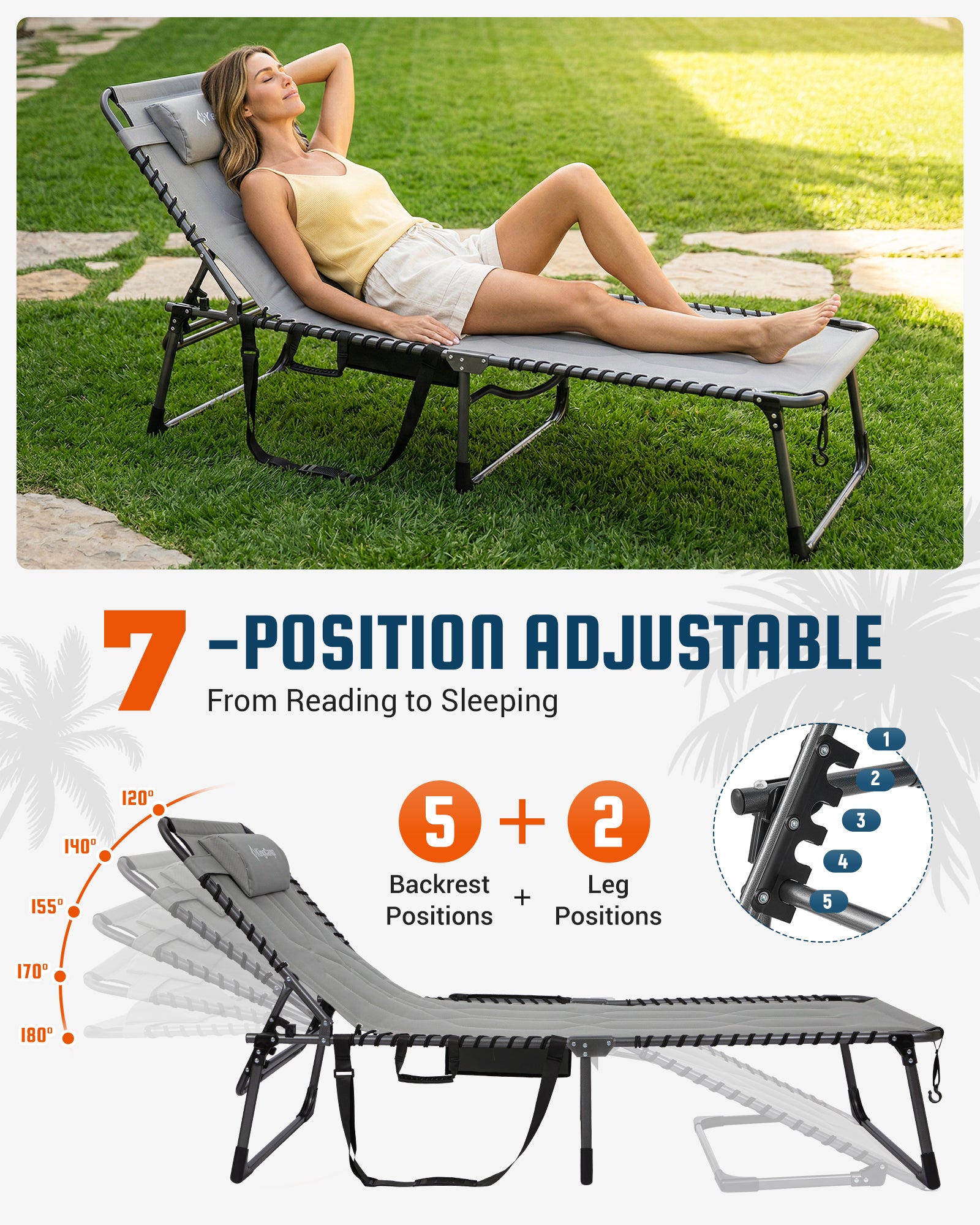 KingCamp Magnolia B40 Oversized Padded Lounge Chair