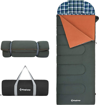 KingCamp 3 Season 3-in-1 Envelope Hooded Sleeping Bag