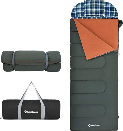KingCamp 3 Season 3-in-1 Envelope Hooded Sleeping Bag