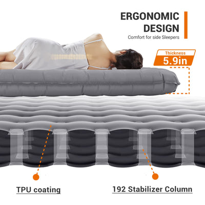 KingCamp Insulated Double Sleeping Pad for Camping