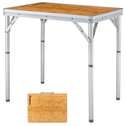KingCamp Adjustable Bamboo Picnic Camping Table