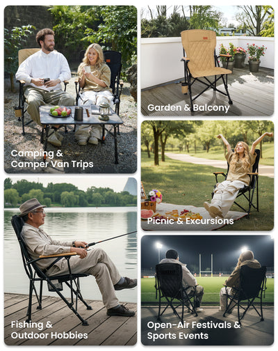 KingCamp GUAVA Padded High Back Folding Chair