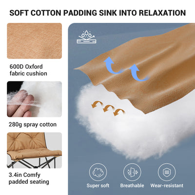 KingCamp LEMON C10 Oversized Padded Butterfly Chair