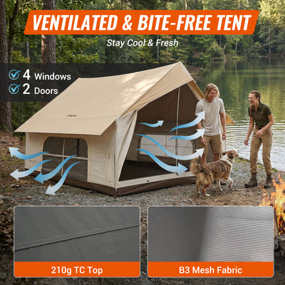 KingCamp MOUNTAIN IN C5 Cabin Tent with Stove Jack