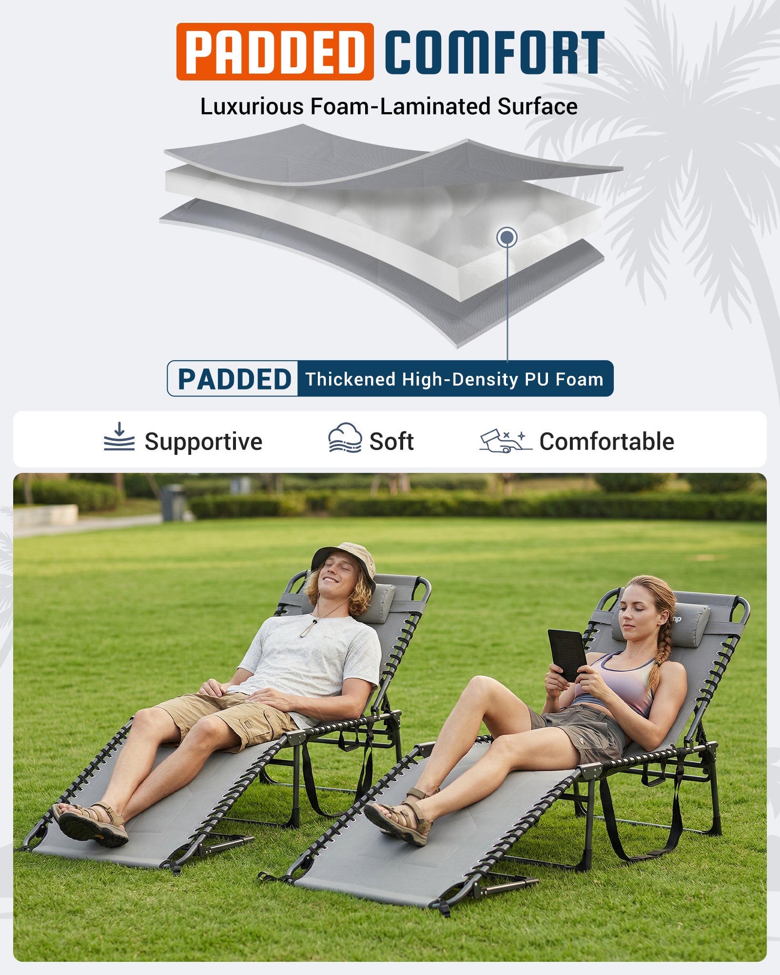 KingCamp Magnolia B40 Oversized Padded Lounge Chair