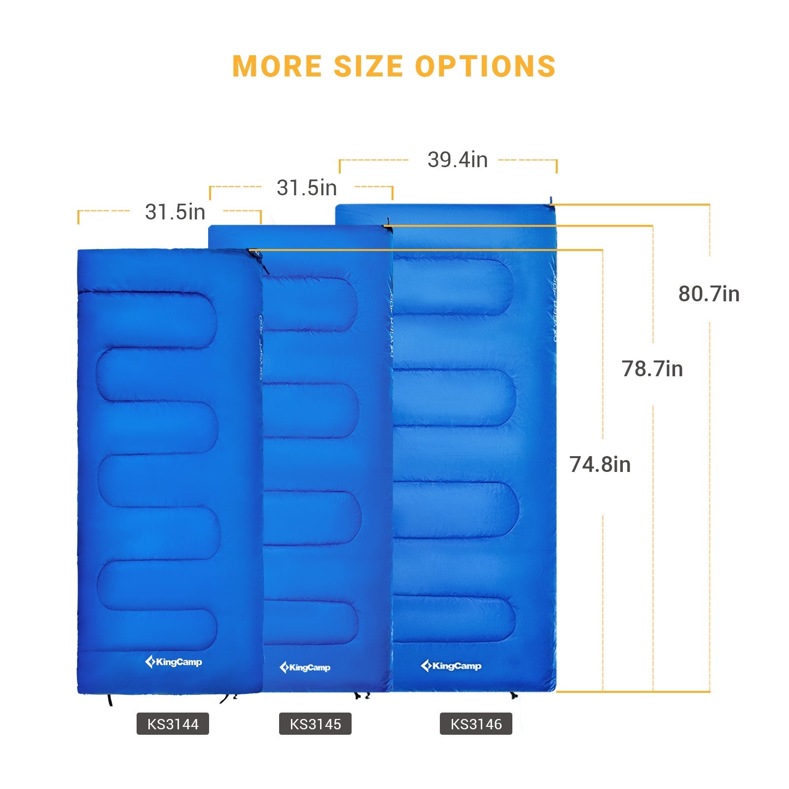 KingCamp OXYGEN 300L Envelope Sleeping Bag