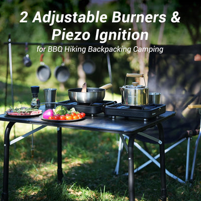 KingCamp 2 Burner Propylene Butane Camping Stove