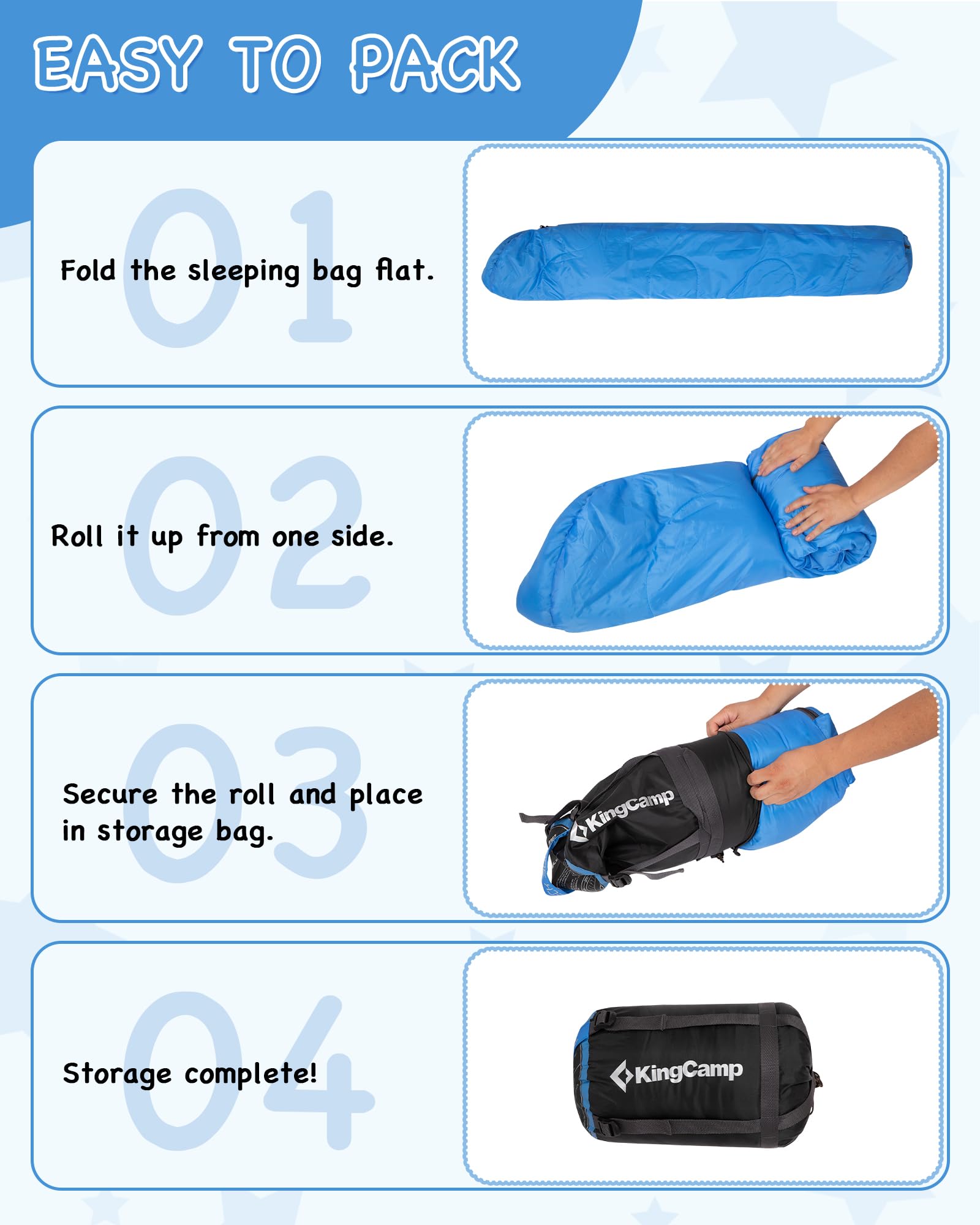 KingCamp Treck 300S+ Kid’s Mummy Sleeping Bag